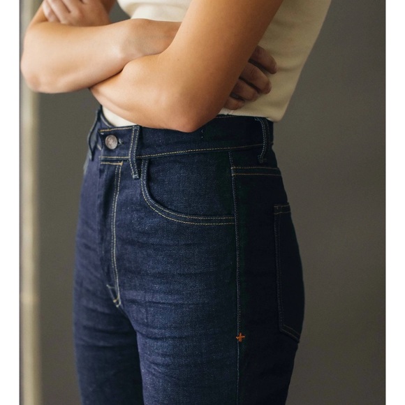 Imogene & Willie Elizabeth High Rise Indigo Jean Raw Hem Ankle Crop Size 25 - Picture 11 of 11